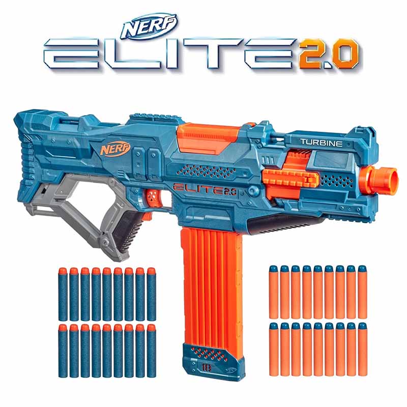 تفنگ بازی تیر فومی نرف موتوردار و خشاب دار Nerf Elite 2.0 Turbine CS-18 E9481